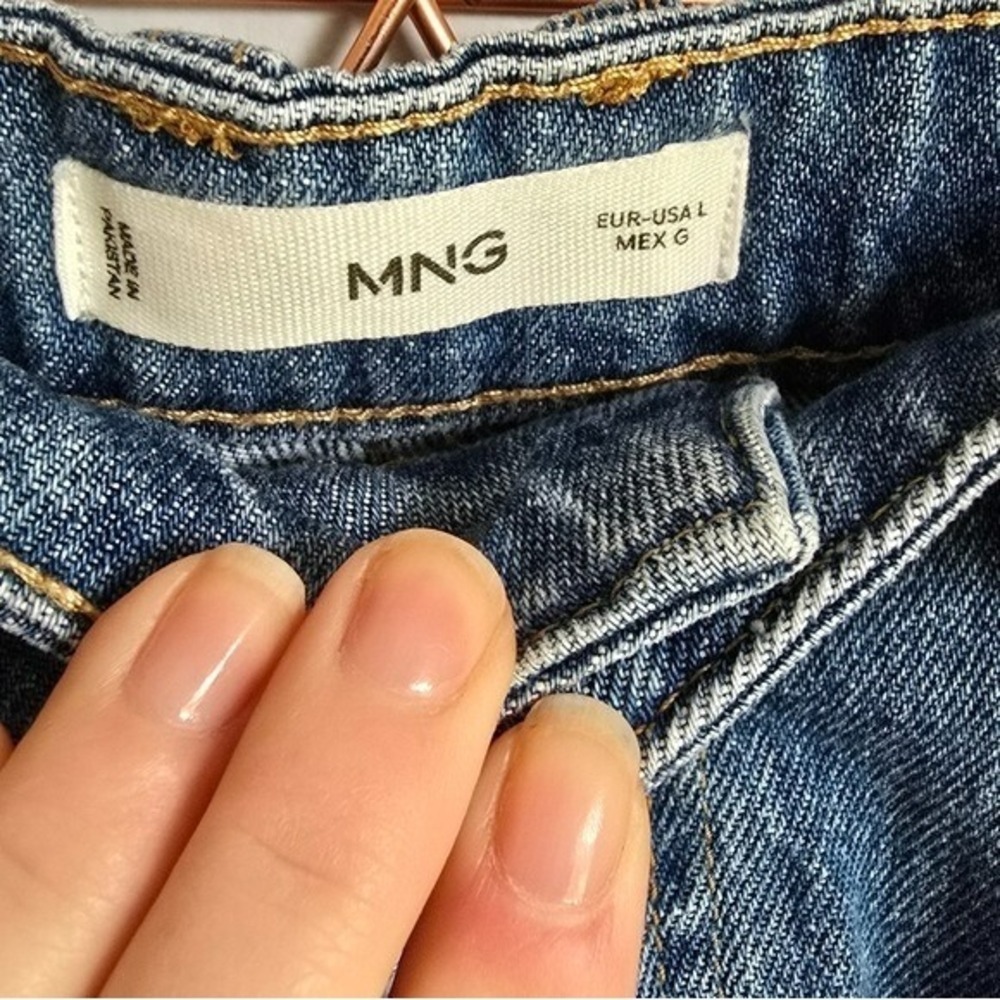 Mango MNG NEW Long Maxi Medium Wash Denim Jean Skirt SZ Large Coastal Cowgirl - Picture 9 of 12